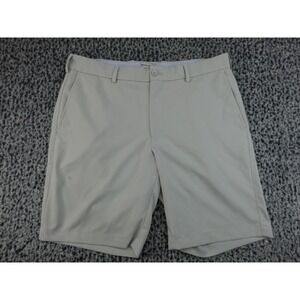 Peter Millar Crown Sport Men 33 Stone Grey Performance Golf Shorts Solid Regular